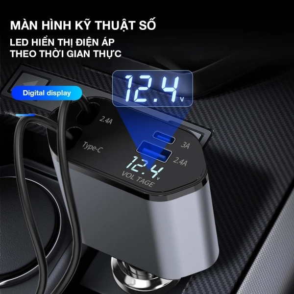 Đèn LED trên sạc ô tô 4 trong 1 giúp nhận diện ngay khi điện năng tiêu thụ thừa trong mỗi chuyến đi - Ảnh 5 Đèn LED trên sạc ô tô 4 trong 1 giúp nhận diện ngay khi điện năng tiêu thụ thừa trong mỗi chuyến đi - Ảnh 5