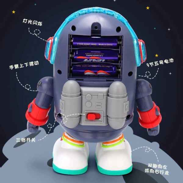 Sản phẩm ĐỒ CHƠI ROBOT PHI HÀNH GIA VỊT VÀNG CÓ NHẠC, CÓ ĐÈN do TP Store cung cấp là một ví dụ điển hình về đồ chơi có cả đèn LED và âm nhạc. (Ảnh 5) Sản phẩm ĐỒ CHƠI ROBOT PHI HÀNH GIA VỊT VÀNG CÓ NHẠC, CÓ ĐÈN do TP Store cung cấp là một ví dụ điển hình về đồ chơi có cả đèn LED và âm nhạc. (Ảnh 5)