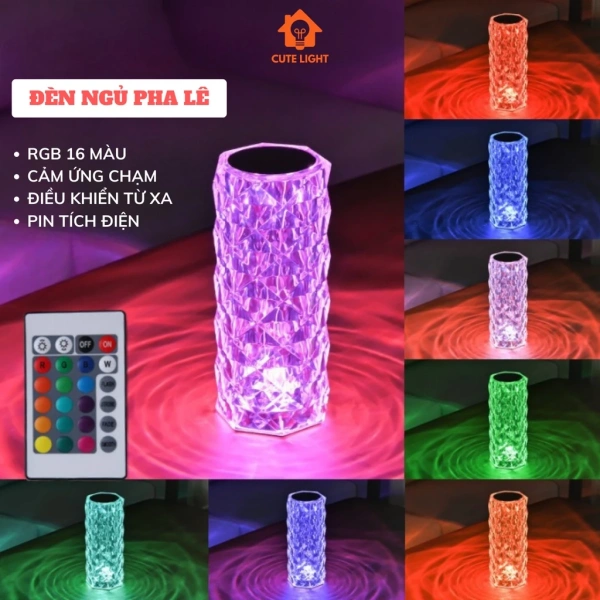 Đèn ngủ cảm ứng pha lê 16 chế độ: Khi độ sáng quá cao làm mất đi cảm giác êm dịu của giấc ngủ - Ảnh 1