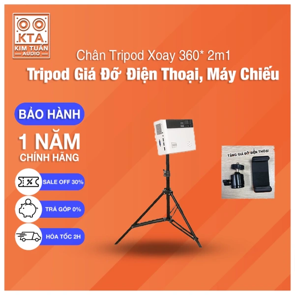 Độ chịu lực 25kg khiến chân tripod máy chiếu xoay 360° khó duy trì ổn định khi lắp thiết bị nặng hơn dự tính - Ảnh 1