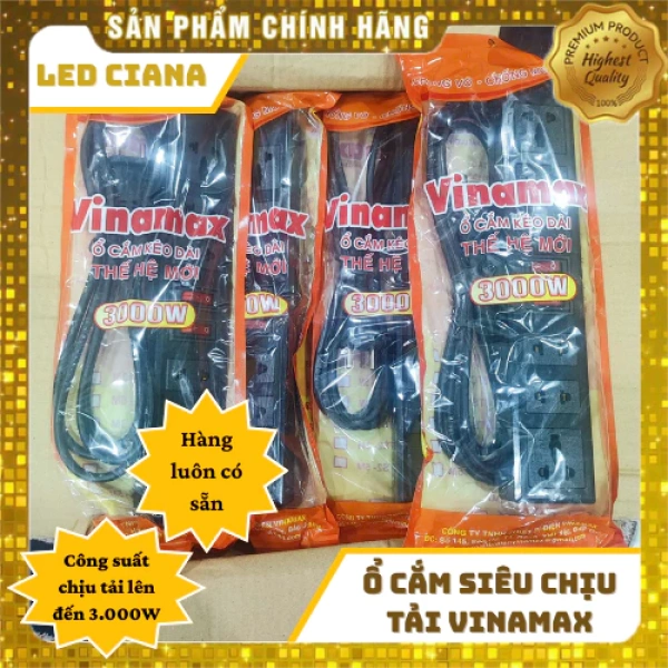 Sản phẩm đề xuất: Ổ Cắm Điện 6 Lỗ 2 Công Tắc Vinamax, Dây Dài 3m/5m, Chịu Tải 3000W. (Ảnh 4) Sản phẩm đề xuất: Ổ Cắm Điện 6 Lỗ 2 Công Tắc Vinamax, Dây Dài 3m/5m, Chịu Tải 3000W. (Ảnh 4)