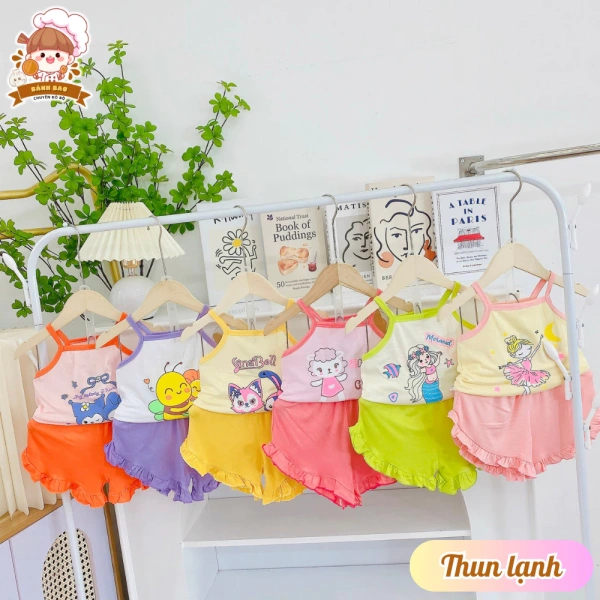 Đồ hai dây thun lạnh cho bé gái 6‑15kg thực sự giúp bé ngủ sâu mà không lo quá nóng - Ảnh 4
