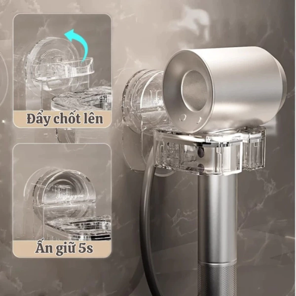 Đỡ máy sấy tóc gắn tường chịu lực 15 kg: Khi vòng xoay 360° giảm rủi ro trượt và tiết kiệm không gian trong phòng tắm - Ảnh 3 Đỡ máy sấy tóc gắn tường chịu lực 15 kg: Khi vòng xoay 360° giảm rủi ro trượt và tiết kiệm không gian trong phòng tắm - Ảnh 3