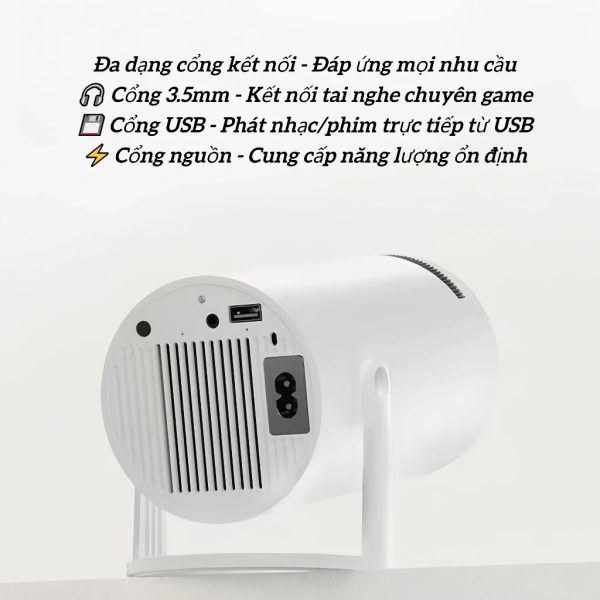 Trong số các mẫu máy chiếu mini hiện đang được ưa chuộng, máy chiếu Mini HY300 nổi bật với thiết kế dạng ống gọn nhẹ, tích hợp nhiều tính năng “đa năng” dành riêng cho gia đình. (Ảnh 4) Trong số các mẫu máy chiếu mini hiện đang được ưa chuộng, máy chiếu Mini HY300 nổi bật với thiết kế dạng ống gọn nhẹ, tích hợp nhiều tính năng “đa năng” dành riêng cho gia đình. (Ảnh 4)