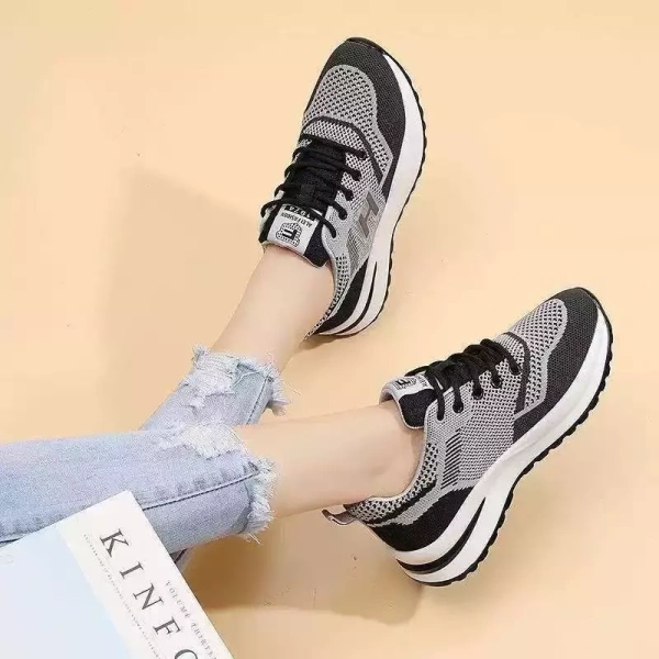 Giữa vô vàn lựa chọn, Giày thể thao nữ phong cách Hàn Quốc giày chạy bộ lưới thoáng khí đã nhanh chóng chiếm được cảm tình của những vận động viên nhẹ nhàng, yêu thích sự kết hợp giữa thời trang và chức năng. (Ảnh 5)