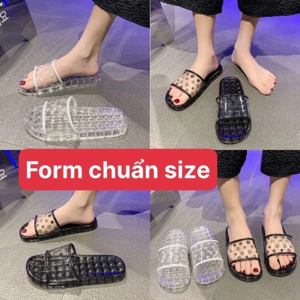 Với thiết kế nhẹ và bề mặt trong suốt, các bậc phụ huynh có thể sử dụng dép như một lớp trượt ngắn cho trẻ nhỏ khi chơi trong nhà. (Ảnh 5) Với thiết kế nhẹ và bề mặt trong suốt, các bậc phụ huynh có thể sử dụng dép như một lớp trượt ngắn cho trẻ nhỏ khi chơi trong nhà. (Ảnh 5)