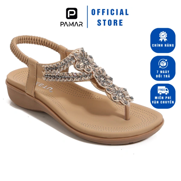 Đôi sandal nhẹ đính hạt phong cách Âu Mỹ vẫn giữ sự thoải mái ngay cả khi kéo dài cả ngày dạo phố - Ảnh 1