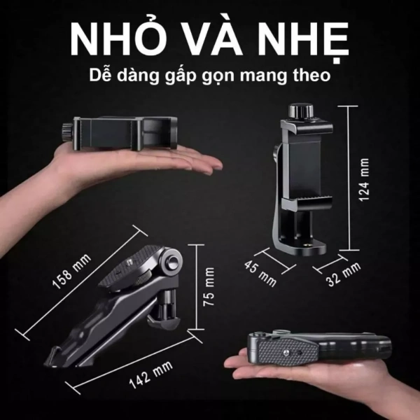 Giá đỡ nên có chiều cao khi dựng đứng không quá cao (khoảng 10‑12 cm) để dễ dàng mang theo trong ba lô du lịch. (Ảnh 3)