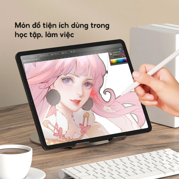 Trên thị trường, một mẫu giá đỡ đáng chú ý đang nhận được nhiều phản hồi tích cực là “Giá đỡ iPad Máy Tính Bảng Để Bàn Hợp Kim Nhôm, Kệ Đỡ Tablet Xoay 360 Độ Có Thể Gấp Gọn Tiện Lợi”. (Ảnh 4) Trên thị trường, một mẫu giá đỡ đáng chú ý đang nhận được nhiều phản hồi tích cực là “Giá đỡ iPad Máy Tính Bảng Để Bàn Hợp Kim Nhôm, Kệ Đỡ Tablet Xoay 360 Độ Có Thể Gấp Gọn Tiện Lợi”. (Ảnh 4)