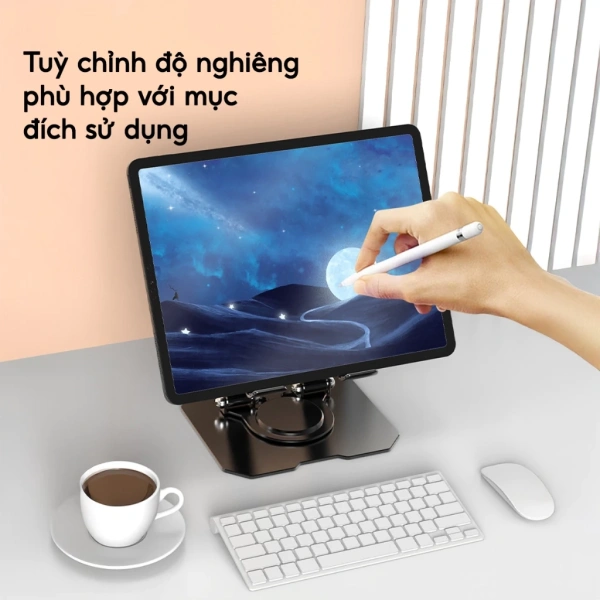 Hầu hết các mẫu giá đỡ truyền thống chỉ cung cấp một góc nghiêng cố định, khiến không gian giữa thiết bị và mặt bàn hạn chế, làm giảm khả năng thoát nhiệt. (Ảnh 2)