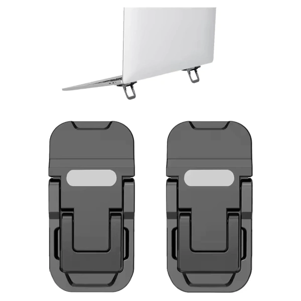 Giá đỡ laptop gập lại tiện lợi, nhưng độ nghiêng không đủ khiến máy thường quá nóng khi làm việc lâu - Ảnh 1