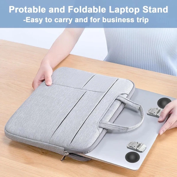 Giá đỡ laptop gập lại tiện lợi, nhưng độ nghiêng không đủ khiến máy thường quá nóng khi làm việc lâu - Ảnh 5