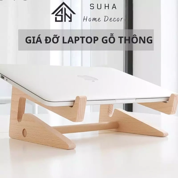 Giá đỡ laptop gỗ gấp gọn thực tế khiến góc làm việc nhỏ bớt chật hẹp - Ảnh 1 Giá đỡ laptop gỗ gấp gọn thực tế khiến góc làm việc nhỏ bớt chật hẹp - Ảnh 1