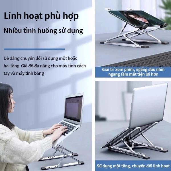 Với trọng lượng nhẹ và khả năng gập lại thành một mảnh dẹt, giá đỡ này rất thuận tiện mang theo trong ba lô, vali hoặc thậm chí trong túi đựng laptop. (Ảnh 2)