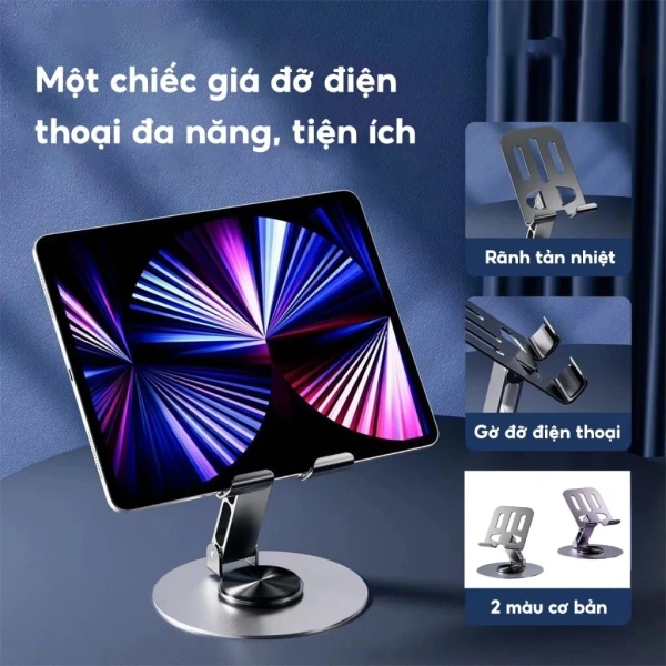 Giá đỡ xoay toàn bộ 360 độ được thiết kế để tối ưu hóa góc quan sát mà không cần thay đổi vị trí cơ thể. (Ảnh 2) Giá đỡ xoay toàn bộ 360 độ được thiết kế để tối ưu hóa góc quan sát mà không cần thay đổi vị trí cơ thể. (Ảnh 2)