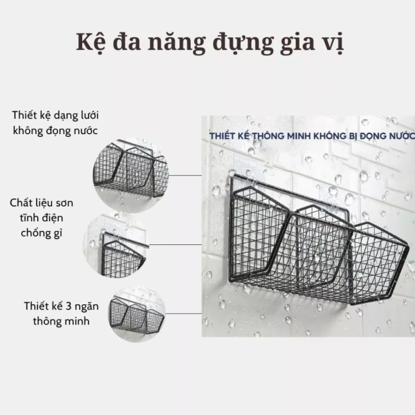Với kệ dán tường không cần khoan, người dùng nhận được sự kết hợp giữa độ bám vững chắc và khả năng chịu lực cao hơn hẳn. (Ảnh 2)