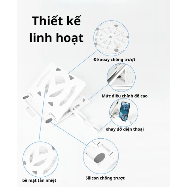 Kệ để laptop giảm nhiệt hiệu quả nhưng chiều cao có thể không phù hợp với người dùng trung bình - Ảnh 3 Kệ để laptop giảm nhiệt hiệu quả nhưng chiều cao có thể không phù hợp với người dùng trung bình - Ảnh 3