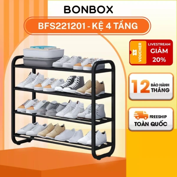 Kệ giày đa tầng gọn nhẹ giúp giảm hỗn loạn, nhưng độ rung tăng khi tải quá mức - Ảnh 1