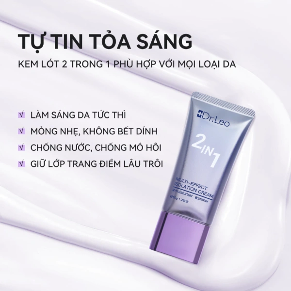 Với những người đã duy trì độ ẩm da ổn định, Dr.Leo Multi‑Effect Isolation Cream có khả năng giảm rõ rệt sự hiện diện của lỗ chân lông và mang lại lớp nền sáng hơn mà không gây cảm giác “nặng nề”. (Ảnh 4) Với những người đã duy trì độ ẩm da ổn định, Dr.Leo Multi‑Effect Isolation Cream có khả năng giảm rõ rệt sự hiện diện của lỗ chân lông và mang lại lớp nền sáng hơn mà không gây cảm giác “nặng nề”. (Ảnh 4)