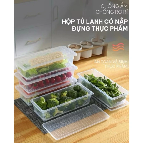 Hộp nhựa trong suốt dạng Việt Nhật được chế tạo bằng chất liệu PP an toàn, chịu nhiệt và không gây chuyển mùi sang thực phẩm. (Ảnh 3)