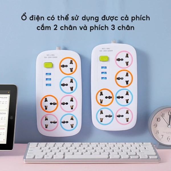 Đối với gia đình thường sử dụng nhiều thiết bị đồng thời, Ổ Cắm Đa Năng JYoohome 4 Cổng USB mang đến một giải pháp toàn diện. (Ảnh 4) Đối với gia đình thường sử dụng nhiều thiết bị đồng thời, Ổ Cắm Đa Năng JYoohome 4 Cổng USB mang đến một giải pháp toàn diện. (Ảnh 4)