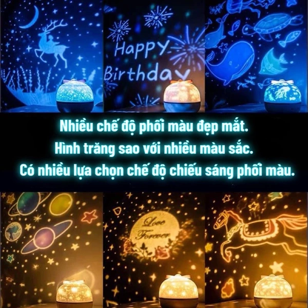 Khi muốn đầu tư một sản phẩm vừa đáp ứng nhu cầu thẩm mỹ, vừa tiện lợi cho mọi thành viên trong gia đình, đèn ngủ LED chiếu sao cổ tích, đại dương, sinh nhật xoay tự động của thương hiệu LAMJAD là một ví dụ tiêu biểu. (Ảnh 4) Khi muốn đầu tư một sản phẩm vừa đáp ứng nhu cầu thẩm mỹ, vừa tiện lợi cho mọi thành viên trong gia đình, đèn ngủ LED chiếu sao cổ tích, đại dương, sinh nhật xoay tự động của thương hiệu LAMJAD là một ví dụ tiêu biểu. (Ảnh 4)