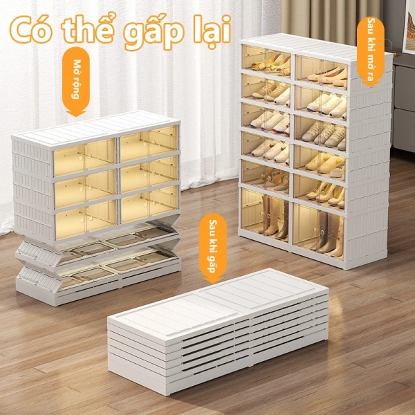 Trong số những mẫu hiện có trên thị trường, Tủ giày gấp gọn chất liệu PP cao cấp có bánh xe (giá niêm yết 401,380 VND, giảm còn 329,000 VND) là một sản phẩm đáng cân nhắc. (Ảnh 4) Trong số những mẫu hiện có trên thị trường, Tủ giày gấp gọn chất liệu PP cao cấp có bánh xe (giá niêm yết 401,380 VND, giảm còn 329,000 VND) là một sản phẩm đáng cân nhắc. (Ảnh 4)