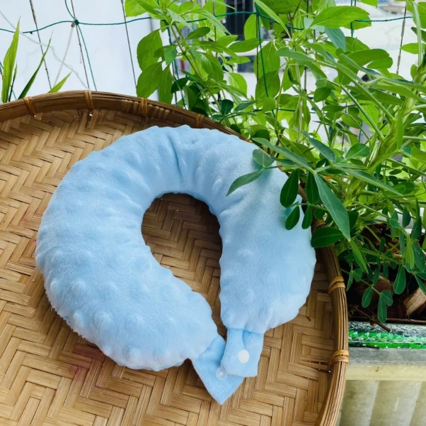 Với các bé, cổ và gáy là những vùng dễ chịu ra căng thẳng do rung lắc và gió lạnh trong xe. (Ảnh 2)