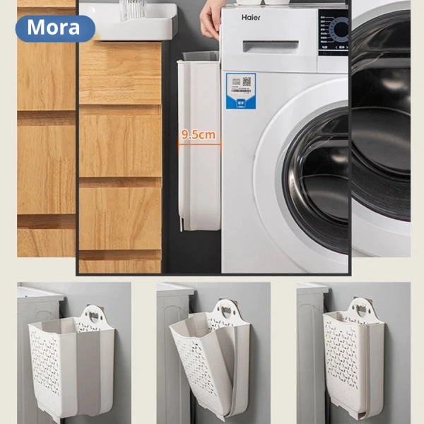 Khi không gian phòng thay đồ bớt chật hơn nhờ giỏ đựng quần áo gấp gọn treo tường - Ảnh 4 Khi không gian phòng thay đồ bớt chật hơn nhờ giỏ đựng quần áo gấp gọn treo tường - Ảnh 4