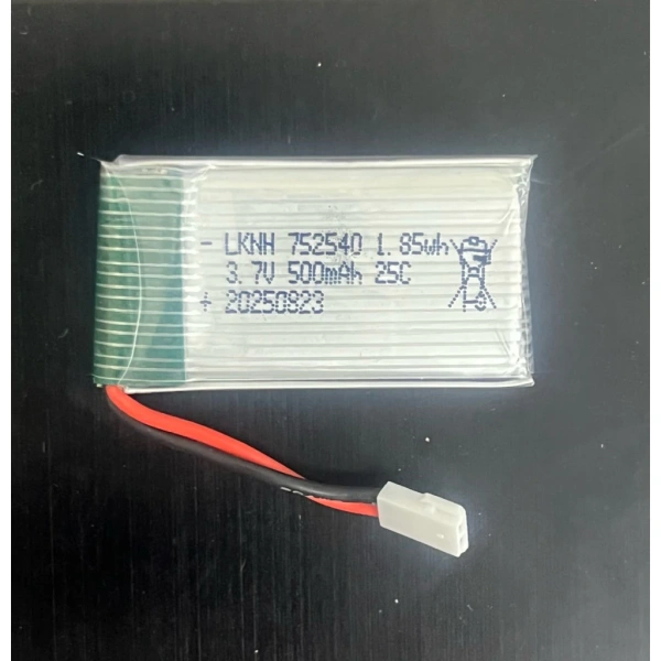 Pin Pin 3.7v 500mah dòng xả 25A cho đồ chơi máy bay điều khiển được thiết kế đặc biệt cho các mô hình quadcopter như JJR hay C H31. (Ảnh 3)