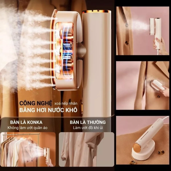Bàn là ủi hơi nước cầm tay mini Konka 1200 W là một ví dụ điển hình cho những lợi ích đã nêu. (Ảnh 4)