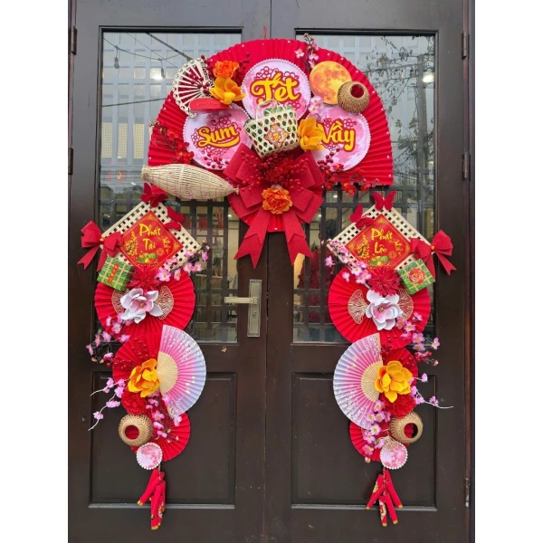Sản phẩm decor trang trí diện thuý set trang trí decor têt nguyên đán to vip 2026 được bán với mức giá ưu đãi hiện tại 880.000 VND (giá gốc 1.073.600 VND). (Ảnh 3)