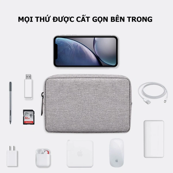 Một ví dụ tiêu biểu cho chuẩn “đa năng, chịu lực và bảo vệ” là Túi đựng phụ kiện đa năng chống sốc nhiều ngăn – Hộp đựng sạc dự phòng, tai nghe, dây cáp, ổ cứng. (Ảnh 5) Một ví dụ tiêu biểu cho chuẩn “đa năng, chịu lực và bảo vệ” là Túi đựng phụ kiện đa năng chống sốc nhiều ngăn – Hộp đựng sạc dự phòng, tai nghe, dây cáp, ổ cứng. (Ảnh 5)
