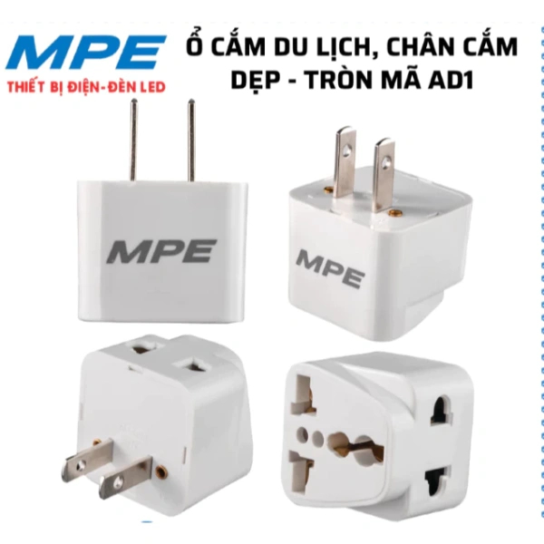 Trong số các lựa chọn trên thị trường, Ổ cắm du lịch MPE 2 chấu dẹp AD1, 3 chấu vuông AD2 là một mẫu đáng cân nhắc cho những ai muốn một giải pháp vừa “nhỏ gọn” vừa “đa năng”. (Ảnh 5)