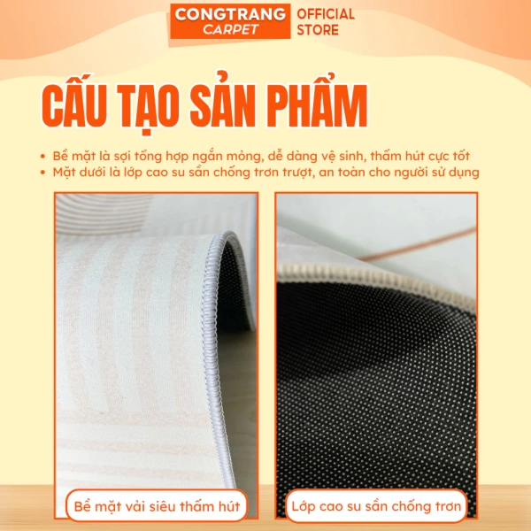 Trong các loại thảm, nỉ polyester thường được lựa chọn vì tính năng mềm mại, không bám bẩn và dễ vệ sinh. (Ảnh 3) Trong các loại thảm, nỉ polyester thường được lựa chọn vì tính năng mềm mại, không bám bẩn và dễ vệ sinh. (Ảnh 3)