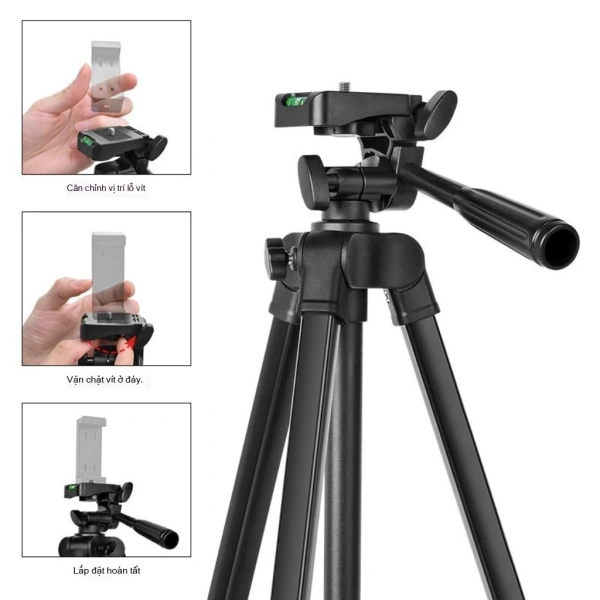 Theo trải nghiệm thực tế, mẫu Chân Máy Ảnh Điện Thoại Tripod 3 Chân nổi bật ở khả năng cân chỉnh nhanh chóng nhờ thước thủy cân bằng, đồng thời giá thành hợp lý giúp người mới bắt đầu hoặc những người làm vlog có thể tiếp cận một cách dễ dàng mà không lo “đầu tư quá mức”. (Ảnh 4) Theo trải nghiệm thực tế, mẫu Chân Máy Ảnh Điện Thoại Tripod 3 Chân nổi bật ở khả năng cân chỉnh nhanh chóng nhờ thước thủy cân bằng, đồng thời giá thành hợp lý giúp người mới bắt đầu hoặc những người làm vlog có thể tiếp cận một cách dễ dàng mà không lo “đầu tư quá mức”. (Ảnh 4)