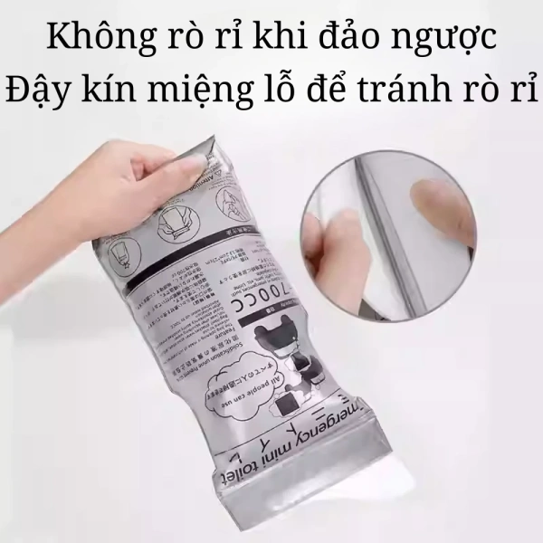 Vì túi vệ sinh được thiết kế dùng một lần, sau khi sử dụng xong cần vứt ngay vào thùng rác sinh học hoặc rác vô cơ sạch. (Ảnh 3)