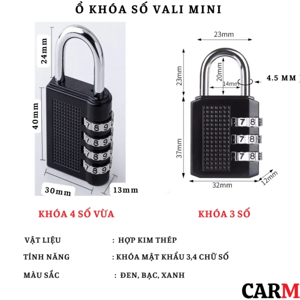 Khóa vali mini 4 chữ số: tiện lợi trong suy nghĩ, khó khăn trong việc ghi nhớ mã - Ảnh 5 Khóa vali mini 4 chữ số: tiện lợi trong suy nghĩ, khó khăn trong việc ghi nhớ mã - Ảnh 5