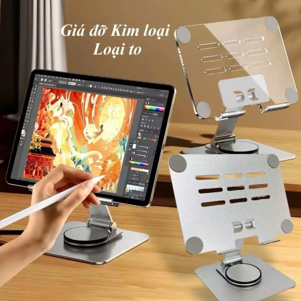 Giá đỡ laptop xoay 360° được thiết kế dựa trên nguyên tắc “đặt màn hình ở chiều ngang mắt”. (Ảnh 3)