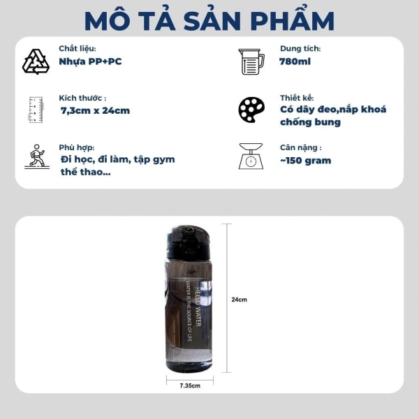 Dưới đây là so sánh ngắn gọn giữa bình 780 ml, 500 ml và 1000 ml để bạn dễ hình dung mức độ phù hợp với nhu cầu cá nhân. (Ảnh 3)