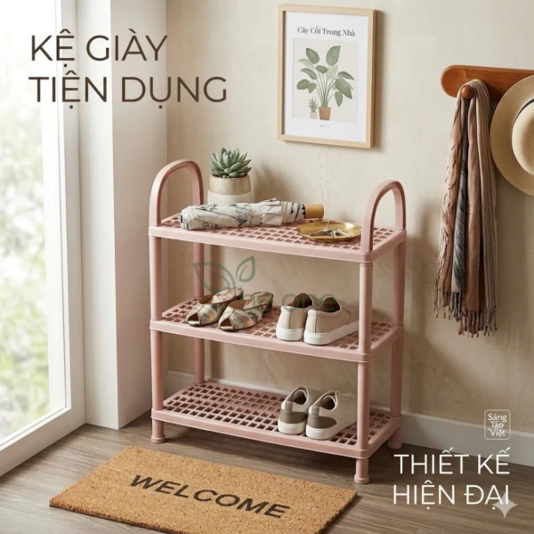 Lắp kệ giày đa tầng trong không gian chật hẹp: Khi sự gọn gàng gặp thử thách về độ bền và trọng lượng của nhựa. - Ảnh 1 Lắp kệ giày đa tầng trong không gian chật hẹp: Khi sự gọn gàng gặp thử thách về độ bền và trọng lượng của nhựa. - Ảnh 1