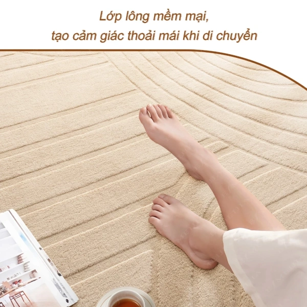 Việc quyết định mua thảm lông nhập khẩu không chỉ dựa vào “sang trọng” hay “đẹp mắt” mà còn phải cân nhắc khả năng duy trì sạch sẽ trong thời gian dài. (Ảnh 4)