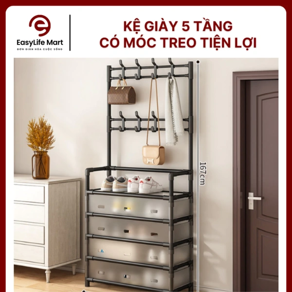 Màn che bụi trên kệ giày đa tầng giảm bụi thưa thớt, nhưng lại làm việc tìm giày sáng sớm trở nên chậm hơn - Ảnh 1