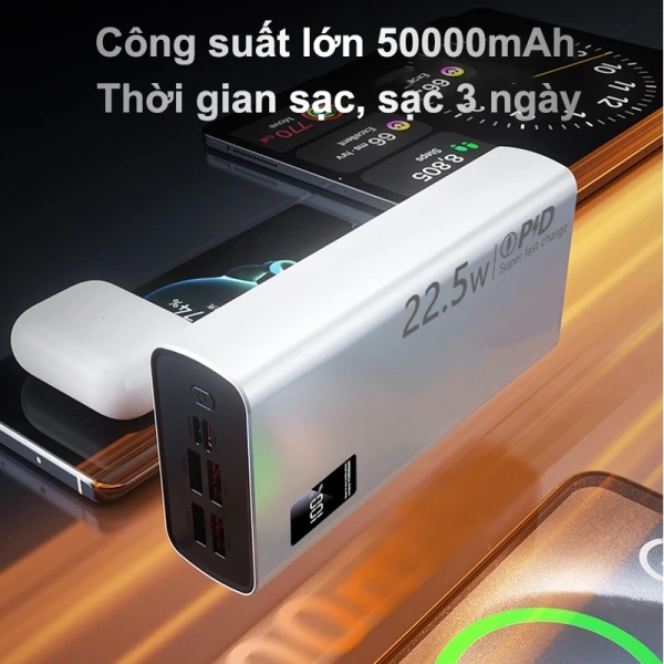 Màn hình LED trên sạc dự phòng bật mí rằng sạc nhanh 22.5W không luôn là giải pháp tối ưu cho mọi pin dự phòng. - Ảnh 4