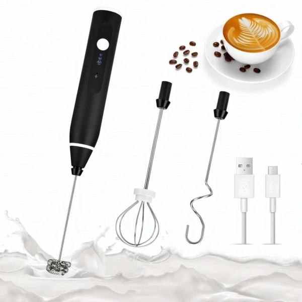 Trong ba mẫu trên, Máy B – Máy Đánh Trứng & Tạo Bọt Cà Phê Sạc Điện – Milk Frother 3 Tốc Độ nổi bật với tính đa năng và cấu hình pin ổn định, phù hợp với những ai muốn “đánh trứng + tạo bọt” trong một công cụ duy nhất. (Ảnh 3)