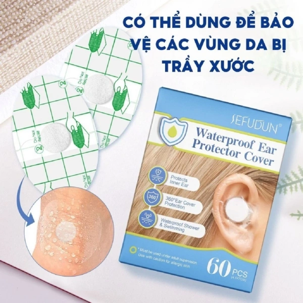 Giá bán lẻ của miếng dán bịt tai chống nước cho bé (hộp 60 chiếc) ở mức 69.000 VND (giá giảm so với giá gốc 87.630 VND). (Ảnh 4)