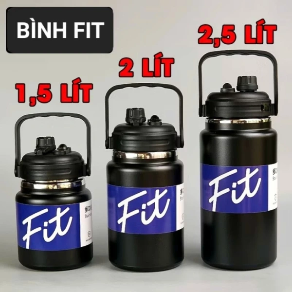 Trong số các lựa chọn trên thị trường, (Tặng túi vải)Bình giữ nhiệt dung tích lớn FIT 2500ml/2000ml/1500ml đã cân bằng được các nhu cầu trên. (Ảnh 3)