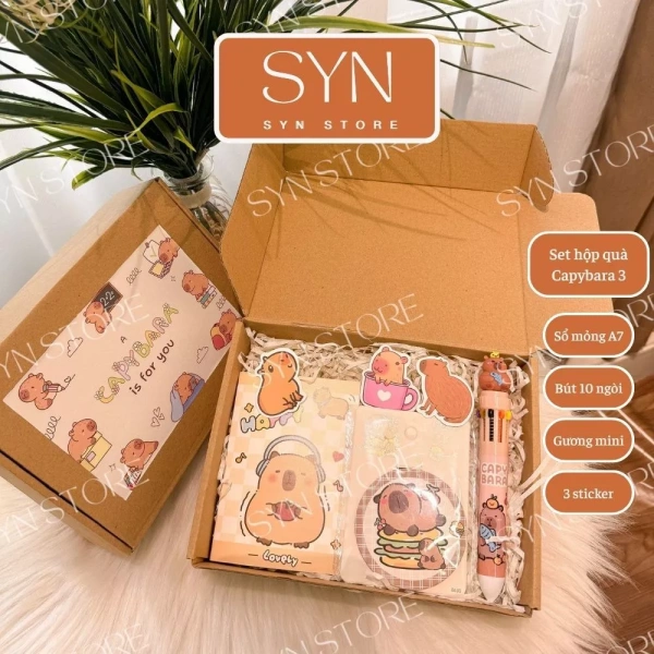 Set quà này không chỉ có hình ảnh dễ thương của loài động vật Capybara – một biểu tượng của sự hòa đồng và vui tươi – mà còn bao gồm nhiều loại đồ dùng học tập chất lượng. (Ảnh 3) Set quà này không chỉ có hình ảnh dễ thương của loài động vật Capybara – một biểu tượng của sự hòa đồng và vui tươi – mà còn bao gồm nhiều loại đồ dùng học tập chất lượng. (Ảnh 3)