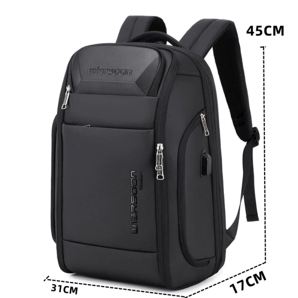 Trong nhiều mẫu ba lô công sở cao cấp, ngăn laptop được thiết kế theo dạng khung cố định, không thể di chuyển được. (Ảnh 2)