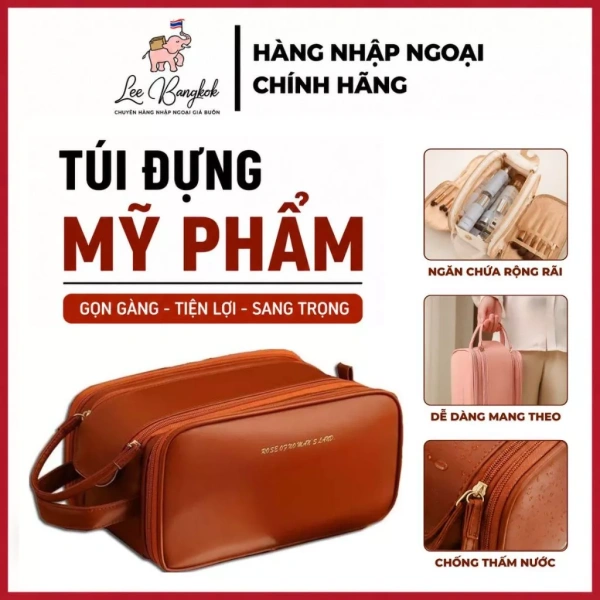 Ngăn kéo của túi đựng mỹ phẩm da PU chống nước thường kẹt sau vài tháng, gây bất tiện cho chuyến du lịch - Ảnh 1
